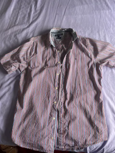 Camisa manga curta listrada Tommy