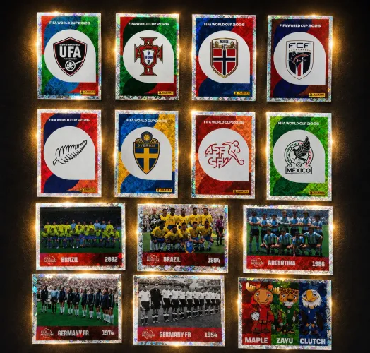 14 figurinhas brilhantes Copa 2026