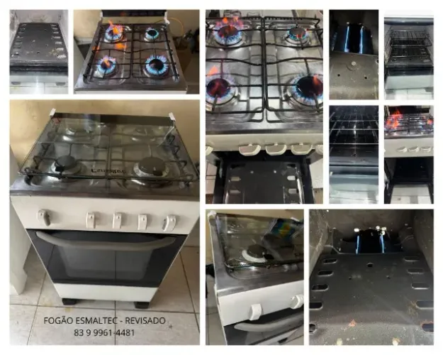 Fogão 4 bocas Esmaltec- revisado semi-novo