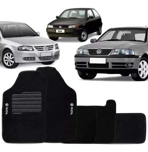 Tapete Carpete Volkswagen Gol G2 G3 G4 G5 G6 G7 G8  C/ Logo - Ecotap
