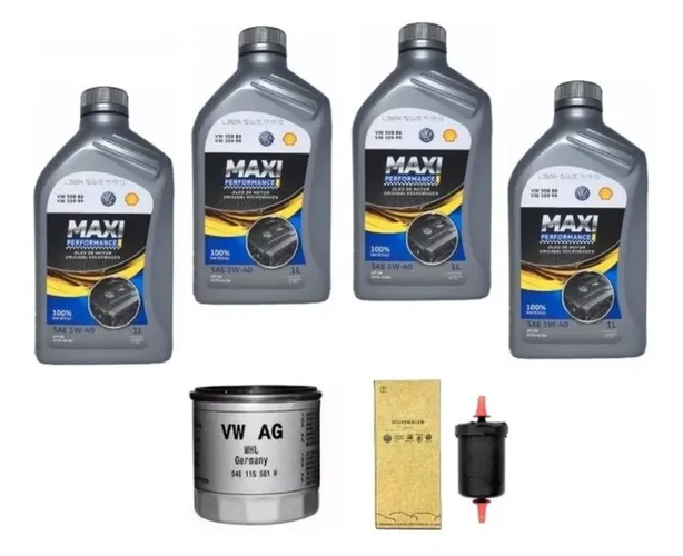 Kit Troca Revisão 4-L 5w40 50888 Maxi ,Filtro Óleo, Combustível Original Volkswagen.