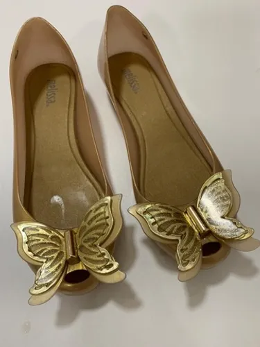Sapatilha Melissa Ultragirl Borboleta Dourada- 35