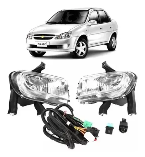 Kit Farol de Milha GM Classic 2011 à 2016 - Botão Original - ShockLight - 040510