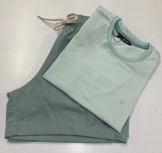 Cotton Listrada Masculina Adulto 