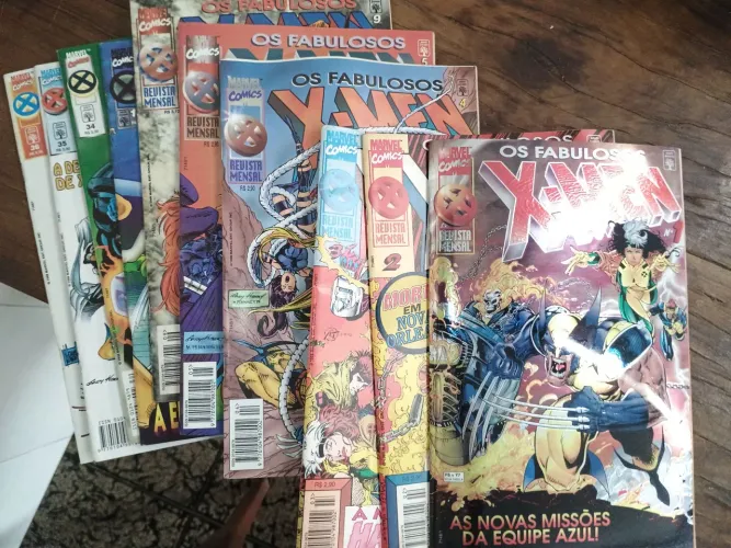 Quadrinhos X-Men - Os Fabulosos X-Men - Marvel Comics (Lote de 9 edições)