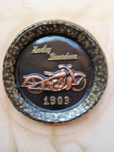 Quadro Decorativoem gesso 3d Harley Davidson 1903