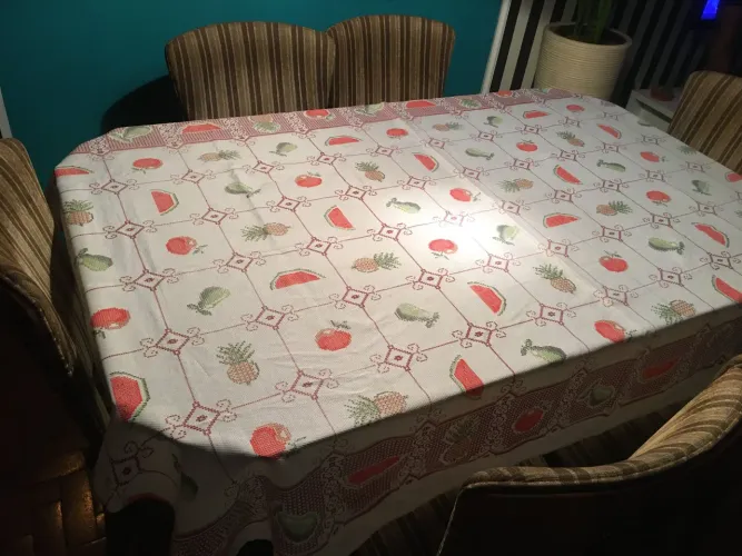 Toalha de mesa café da manhã poliéster 