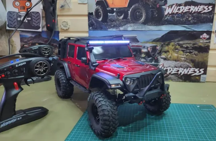 Carro de Controle Crawler HB R1011 Cópia do Axial Wrangler Rubicon 4x4 - 1/10 - Top!