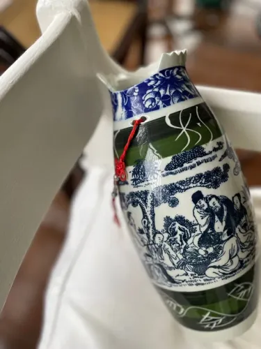 Vaso chinês em cerâmica 