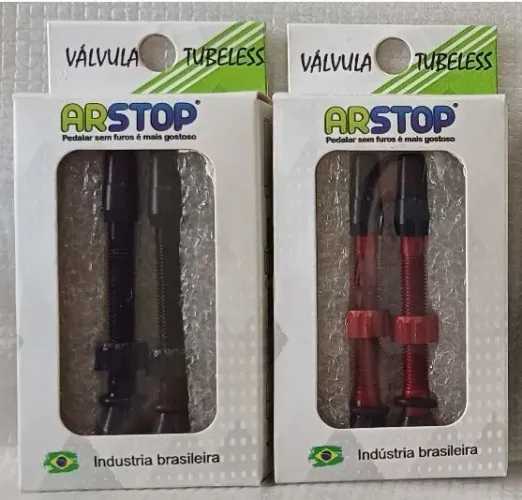 PAR BICO VÁLVULA TUBELESS ASTOP 55mm 2.0 ALUMÍNIO NOVA GERAÇÃO, SEM VÁLVULA REMOVÍVEL