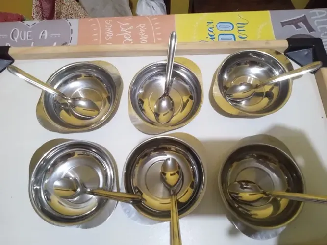 Promoção Conjunto de sobremesa inox 12 peças
