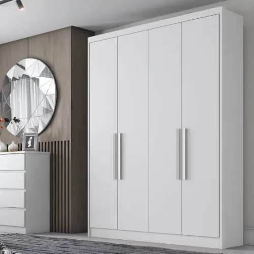 Guarda Roupa Solteiro Plus c/ 4 Portas e 3 Gavetas r65
