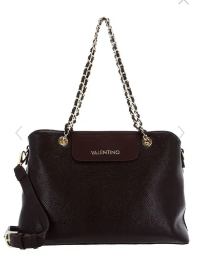 Bolsa Valentino de Ombro Preta com Alça de Corrente