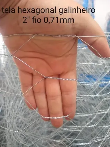 Tela para galinheiro - 2" fio 22 (0,71mm) 50x1,50
