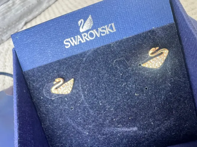 Brincos Swarovski Cisne