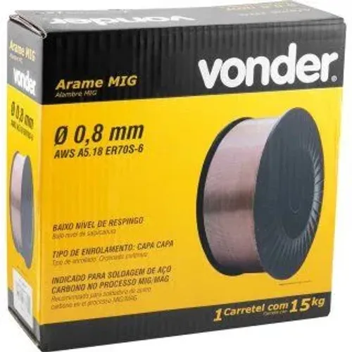 Arame MIG Vonder 0,8mm ER70S-6 15kg