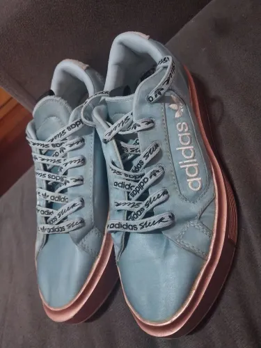 Tênis Adidas Sleek Super Cetim Azul Raro