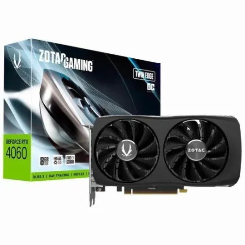 Placa de Vídeo Zotac GeForce RTX4060 Twin Edge OC 8GB GDDR6 PCI-Express - Lacrado na caixa