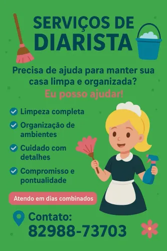 Faxineira, doméstica, diarista 