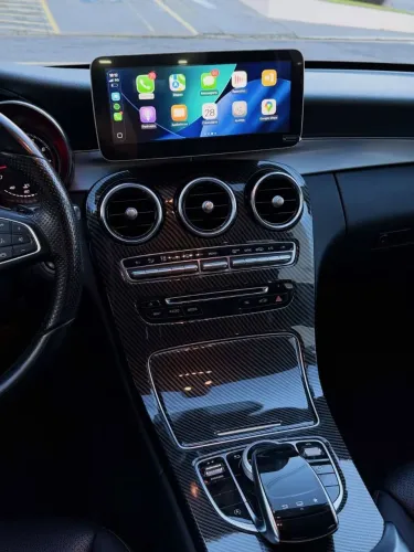 Multimídia Android Tela 10.25 Polegadras carplay sem fio mercedes c180 c200 c250 c320 