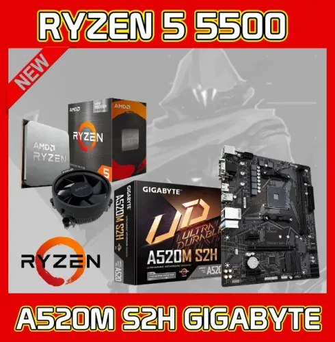 KIT upgrade gamer - Gigabyte A520M + Ryzen 5 5500
