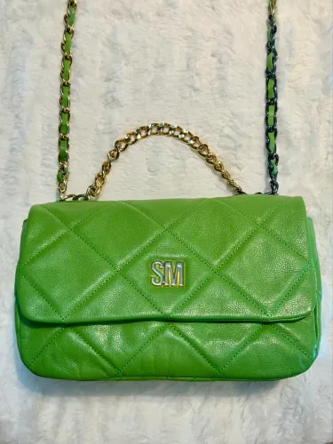 Bolsa Verde Limão Steve Madden - Original, Transversal com Corrente