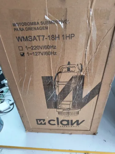 Bomba de água submersível para drenagem WMSAT7 18H 1HP 127v Usada