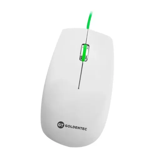 Mouse Office GT Colors Branco/Verde 1.000DPI - WZetta