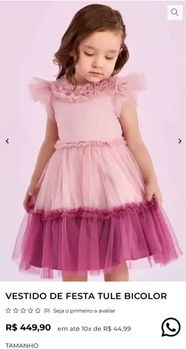 Vestido infantil festa 