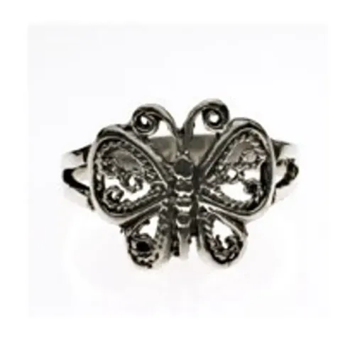 Roxy Acessórios Anel de Prata 925 Little Butterfly Borboleta Detalhes Bali Surfe - Aro 12