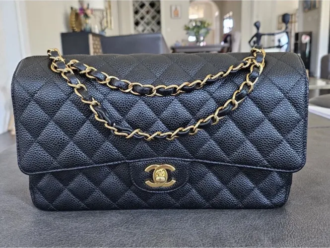 BOLSA CHANEL DOUBLE FLAP CAVIAR ORIGINAL
