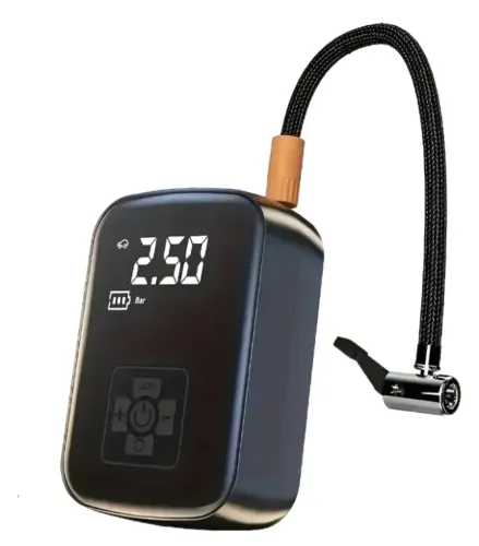 Compressor De Ar Digital Sem Fio Portátil Preto 