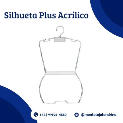 Cabide Silhueta Acrílico Plus