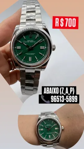 Relógio ROLEX OYSTER PERPETUAL MOSTRADOR VERDE AUTOMÁTICO 