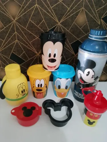 Kit copos e utensílios Mickey