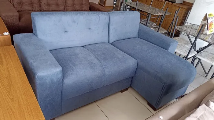 Sofá Chaise Azul - Novo!!!