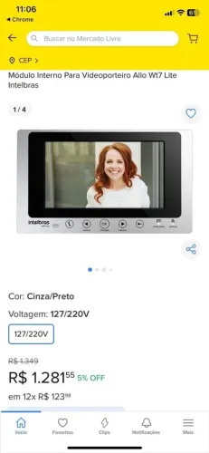 Módulo Interno Para Videoporteiro Allo Wt7 Lite Intelbras (Extensão)