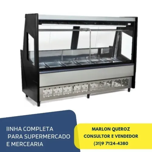 Balcão de Açougue 2M Preto Polar  127/220v