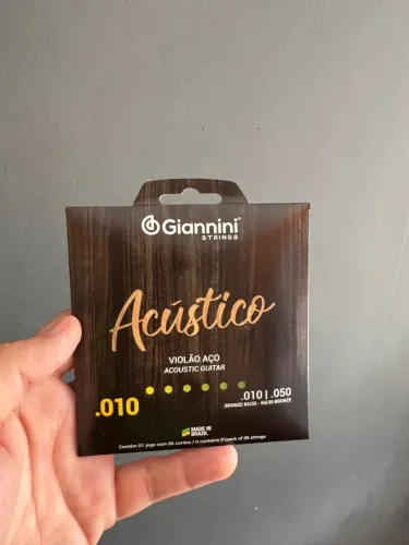 Cordas Giannini .010 para violão de aço