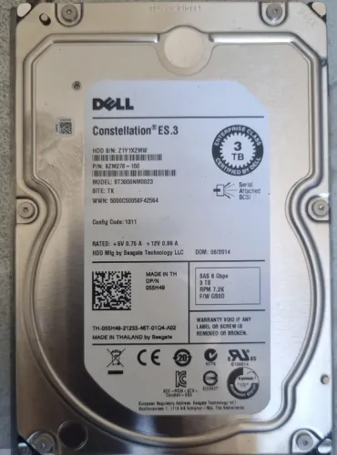 Lote 24 Hd dell 3tb 7m2k 10k 6gb  Pn 055h49 cada no lote