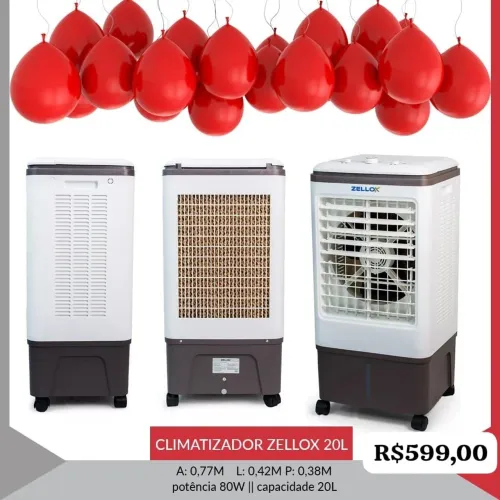 Climatizador de Ar Zeelox 20L - Novo