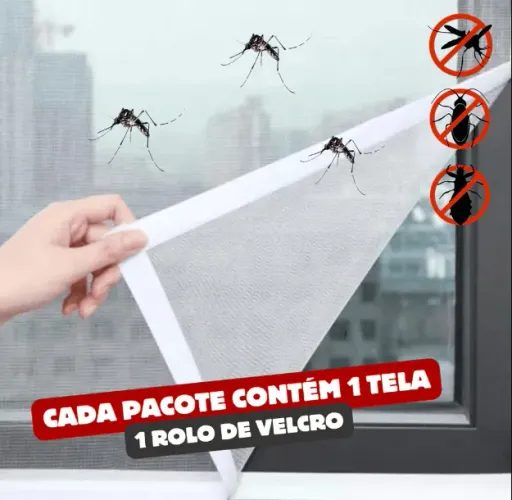 Tela Proteção Mosquiteira Janela 1,3x1,5m contra Mosquito Pernilongo Dengue Vários