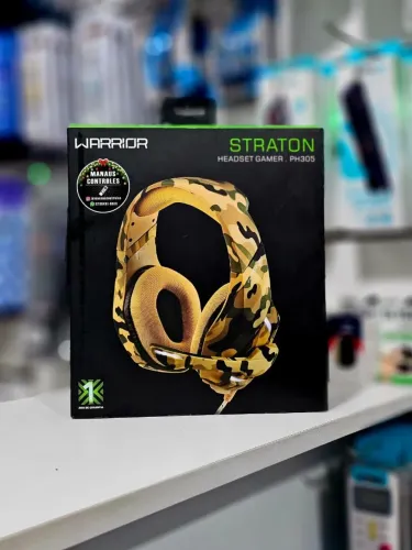 Headset gamer camuflado amarelo
