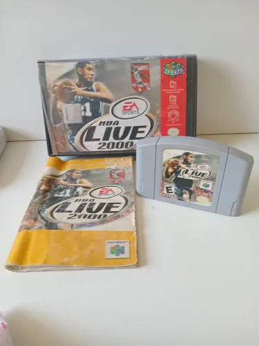 Caixa + manual + Cartucho original NBA Live 2000