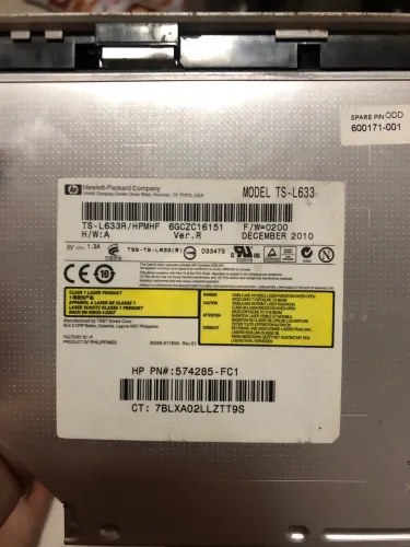 Dvd Writer Model Ts-l633 compatível com notbook ho G42