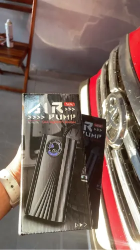 COMPRESSOR PORTÁTIL + MARTELO DE EMERGÊNCIA - KIT SEGURANÇA CARRO - Entrego Agora