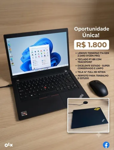 Lenovo Thinkpad T495 Ryzen 5 Pro 3500U / Placa de Video AMD Vega 8 Graphics