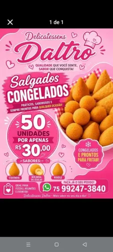 Salgados congelados