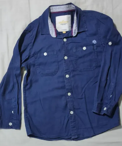 Camisa azul marinho menino milon tamanho 6