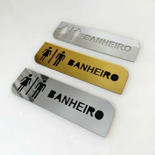 Placa Sinalização Banheiro Unissex Acrílico - Pronta Entrega 